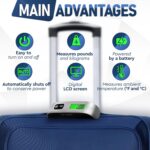 Luggage Weight Scale for Packages - Hanging Scales for Weighing Packages Portable Luggage Scale Travel Essentials 110lb/50kg - Small Suitcase Scale for Travel Accessories for Women & Men - Image 5