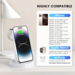 3 in 1 Charging Station for iPhone - Wireless Charger for Apple Products Multiple Devices - Charging Dock Stand for AirPods (for iPhone 16e 16 15 14 13 pro 12 11 X Max) - Image 6