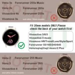 Water-Resistant Elastic Nylon Strap Compatible with Garmin Vivoactive 5/Vivoactive 3/6 Watch Bands, 2 Pack 20mm Quick Release Breathable Wristband for Venu/Venu Sq/Forerunner 55/165/245/645 - Image 7