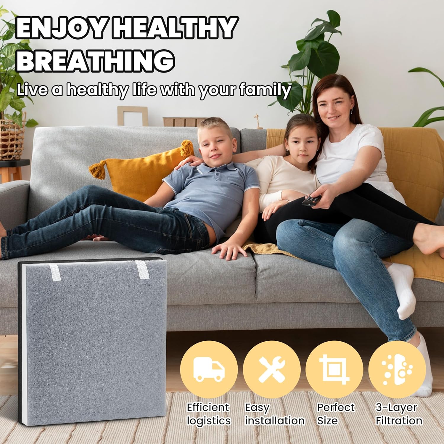 Vital 100 Replacement Filter for LEVOIT Air Purifier, 3-in-1 Pre, H13 High-Efficiency Activated Carbon Filtration System, Replace Part # Vital 100-RF, Pack of 2, By Improvedhand - Image 8