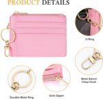 Sodsay Card Case Slim Front Pocket Wallet for Women Credit Card Holder with Keychain - Image 4
