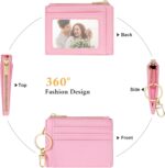 Sodsay Card Case Slim Front Pocket Wallet for Women Credit Card Holder with Keychain - Image 5