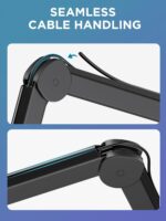 InnoGear Mic Boom Arm, Microphone Stand with Cable Management Channels Height Riser for Blue Yeti FIFINE AM8 K669B HyperX QuadCast S SoloCast AT2020 Shure SM7B MV7 and Other Mics - Image 3