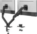 Mount-It! Full Motion Dual Monitor Mount with Spring Arms, 17" to 32", Full Motion Monitor Arm with Tilt, Rotation, Swivel, Height Adjustment, Clamp or Grommet, Fits VESA 75x75 and 100x100 - Black - Image 3