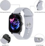 3 Pack Silicone Band Compatible with Amazfit GTS 4/GTS 2, 20mm Soft Sport Replacement Watch Strap for Bip 3/Bip U Pro - Image 4