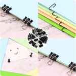 Desk Organizers Caddy and Accessories with 7 Compartments + Pen Holder / 72 Clips Set, Drawer, Black Mesh Office Supplies Desktop Organizer for Home, Office Ect - Image 5