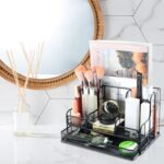 Desk Organizers Caddy and Accessories with 7 Compartments + Pen Holder / 72 Clips Set, Drawer, Black Mesh Office Supplies Desktop Organizer for Home, Office Ect - Image 6