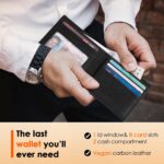 RUNBOX Wallet for Men,Mens Wallet,Slim Leather Bifold,RFID Blocking 8 Slots Gift Box - Image 4