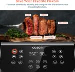 COSORI 12-in-1 Air Fryer 5.8QT, Toast, Bake, Nutrition Facts for 100+ In-App Recipes, AdaptIQ Tech Fast Cook, for Main & Side Dishes, Snacks, Leftovers, Detachable Square Basket, Dishwasher Safe - Image 4