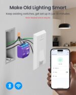 SwitchBot Smart Relay Switch 1,Smart Relay Module with Built-in Hub, Wi-Fi&Bluetooth Switch Compatible with Alexa/Apple Homekit/Google Home/Matter Hub Required, 2.4GHz, Home Automation - Image 4