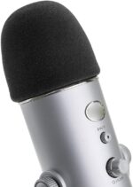 SUNMON Microphone Foam Windscreen Cover for Blue Yeti, Yeti Pro and Yeti X Microphones, the Mic Pop Filter Mask Shield also suit MXL and Audio Technica (Black) - Image 3