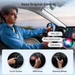 ByteWave Wireless Android Auto & CarPlay Adapter 2-in-1 Converts Wired to Wireless 2025 Upgraded, Plug-and-Play Dongle with Low Latency, Connect for iOS10+/Android 11+ Cars - Brown - Image 5