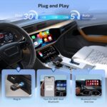 ByteWave Wireless Android Auto & CarPlay Adapter 2-in-1 Converts Wired to Wireless 2025 Upgraded, Plug-and-Play Dongle with Low Latency, Connect for iOS10+/Android 11+ Cars - Brown - Image 8