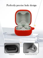 Case for Sony LinkBuds Fit Truly Wireless Noise Canceling Earbud Headphones(Model Number:WFLS910NW),Soft Protective,BOVUGAC Silicone Case Cover with Keychain & Cleaning Kit & Lanyard-Red - Image 5