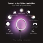 Philips Hue Sana Smart Wall Light, White - White and Color Ambiance LED Color-Changing Light - 1 Pack - Control with Hue App - Compatible with Alexa, Google Assistant, and Apple Homekit - Image 5