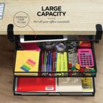 Under Desk Drawer Organizer Clamp-On, Mesh Metal Desk Drawer Attachment, 2 Drawer Slide Out, On Desk Or Under Desk Organizer For Office Supplies & Home Essentials (2 Drawers) - Image 4