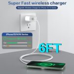 Magnetic Wireless Charger for iPhone 16 15 Wireless Charging,Fast Mag-Safe Charger 2Pack 6FT with Apple USB C Charging Block for iPhone 16 Pro Max/16Pro/15 Pro/16/15/14/13/12/Plus/AirPods 3/2/Pro 2 - Image 3