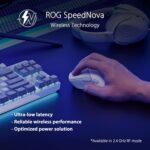 ASUS ROG Gladius III Wireless Gaming Mouse, 36000 DPI, 6 Buttons, Replaceable Switches, Paracord Cable - White - Image 4