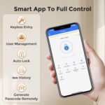 Keyless-Entry Fingerprint Smart Door Lock, Smart Locks for Front Door with Code Passcode App Control All in One Zinc Alloy Electronic Digital Door Lock with Keypad, Easy Installation - Image 6