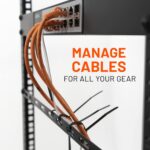 ECHOGEAR Rack Cable Management Tie Bar Kit - Includes 4X 1U Tie Bars, 24 Zip Ties, 8 Cage Nuts, & 8 Screws - Works with 19" Open Frame Racks & Enclosures - Image 3