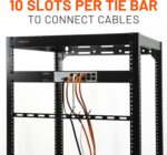 ECHOGEAR Rack Cable Management Tie Bar Kit - Includes 4X 1U Tie Bars, 24 Zip Ties, 8 Cage Nuts, & 8 Screws - Works with 19" Open Frame Racks & Enclosures - Image 8