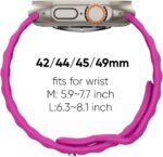 Sport Bands 6-Pack Compatible with Apple Watch Ultra 2 Band 49mm 46mm 45mm 44mm 42mm, Wide Soft Silicone Wristbands Waterproof Strap Men for iWatch Series 10 9 8 7 6 5 4 3 SE Ultra - Image 7