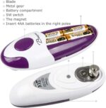 Kitchen Automatic Safety Cordless One Tin Opener&Bangrui Professional Electric Opener.One-touch switch .Smooth can edge.Being friendly to left-hander and arthritics!(Purple) - Image 3