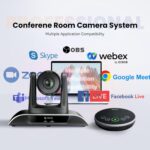All-in-One Conference Room Video Camera System Bundle HD 1080P 60fps 3X Optical Zoom USB3.0 HDMI PTZ Camera and Bluetooth Conference Speakerphone with Microphones - Image 5