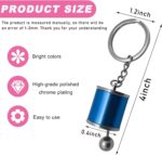 Car Shifter Gear Keychain, 6 Speed Shifter Shape Key Ring, Creative Gear Shift Stick Key Chain Fob, Car Accessories (Blue) - Image 3