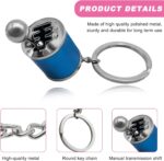 Car Shifter Gear Keychain, 6 Speed Shifter Shape Key Ring, Creative Gear Shift Stick Key Chain Fob, Car Accessories (Blue) - Image 4