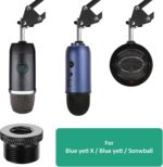 Blue Yeti Mic Screw Adapter 5/8 Male to 3/8 Female, Metal Screw Thread Adapter for Blue Yeti X/Blue Yeti/Snowball Mic Boom Arm Stand, 8 Pcs (Black) - Image 3