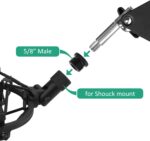 Blue Yeti Mic Screw Adapter 5/8 Male to 3/8 Female, Metal Screw Thread Adapter for Blue Yeti X/Blue Yeti/Snowball Mic Boom Arm Stand, 8 Pcs (Black) - Image 7