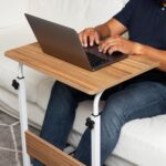 Mind Reader Standing Desk, Laptop Stand, Height Adjustable, Computer Table, Work Table, MDF, 21.75"L x 15.75"W x 33"H, White - Image 3