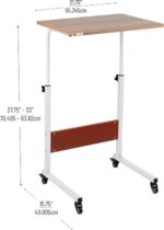Mind Reader Standing Desk, Laptop Stand, Height Adjustable, Computer Table, Work Table, MDF, 21.75"L x 15.75"W x 33"H, White - Image 4