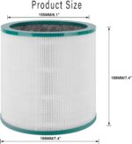 TP01 Ture HEPA 360° Glass Filter Replacement for Dyson Tower Air Purifier Pure Cool Link TP01 TP02 TP03 AM11 Models, Dyson Pure Cool Me BP01 Personal Purifying Fan, 2 Pack - Image 7
