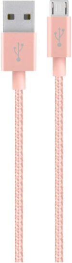 Belkin Mixit Metallic 2.4A Premium Wall and Car Charger Bundle with 4-Foot Micro USB Cable Charging Kit - for Android Phones - Rose Gold - Image 3