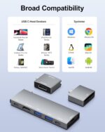 USB C Hub for MacBook, USB-C Hub 8-in-2, 2 HDMI 4K 60Hz, 2 USB A Data Ports microSD SD Card Reader for MacBook Pro 13 Inch, MacBook Air M1 M2 M3 iPad Dell XPS, Lenovo Thinkpad, HP Laptops - Image 4