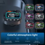 Bluetooth 5.3 Car Adapter FM Transmitter, 42W (PD30W & 12W) USB C Car Charger Wireless Radio Receiver, Hands-Free Calling MP3 Audio Player Cars Kit, Light Switch & Fast Charging & Deep Bass (Black) - Image 5