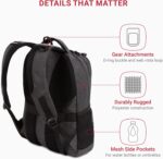 SwissGear Cecil 5505 Laptop Backpack, Charcoal, 18-Inch - Image 4
