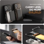 VRS DESIGN Damda Glide Pro Card Holder Case for iPhone 16 Pro Max (2024), Sturdy Semi Auto Card Slot Wallet [4 Cards] Case Designed for iPhone 16 Pro Max (2024) Matte Black - Image 3