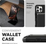 VRS DESIGN Damda Glide Pro Card Holder Case for iPhone 16 Pro Max (2024), Sturdy Semi Auto Card Slot Wallet [4 Cards] Case Designed for iPhone 16 Pro Max (2024) Matte Black - Image 4