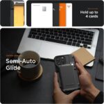 VRS DESIGN Damda Glide Pro Card Holder Case for iPhone 16 Pro Max (2024), Sturdy Semi Auto Card Slot Wallet [4 Cards] Case Designed for iPhone 16 Pro Max (2024) Matte Black - Image 5