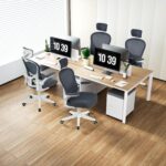 TLLMOON-6065 Detailed Micro-Adjustable Seat, Lift and Move Seat, 2D Lumbar Support, 2D Armrest with Headrest. Office Chair, Study Chair, Gaming Chair. (W-Grey) - Image 7