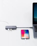 Anker 4-in-1 USB-C Hub with 60W Power Delivery, 3 USB-A Ports, 5Gbps Data Transfer Speed, Compatible with MacBook, iPad, and USB-C Laptops - Gray, Includes Travel Pouch - Image 4