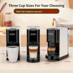 KOTLIE 19Bar Single Serve Coffee Maker, 5in1 Espresso Machine for Keu* kcup Capsules/Nespresso Original/Dolce Gusto/Ground Coffee/44mm ESE, Level 7 Water volume, Hot&Cold Brew Coffee Machine - Image 5