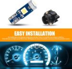 20 PCS Automobile T5 LED Instrument Light Set, 3030-3SMD High-brightness Chipset with Twist Lock Holder, A/C Light Gear Shift Light Digital Clearly Indicator Bulb, Universal for Cars (Blue) - Image 7