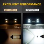 AUXLIGHT H3 LED Fog Light DRL Bulbs, 3000 Lumens Extremely Bright Bulbs Replacement for Cars, Trucks, 6000K Xenon White - Image 4