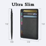 Travelambo Front Pocket Minimalist Leather Slim Wallet RFID Blocking Medium Size - Image 8