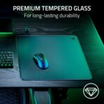 Razer Atlas Tempered Glass Gaming Mouse Mat: Ultra-Smooth Micro-Etched Surface - Dirt and Scratch-Resistant - Anti-Slip Base - Quiet Mouse Movements - Black (Renewed) - Image 3