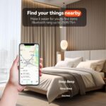 Key Finder 4 Pack Tag with Case Bluetooth Tracker for Luggage Works with Apple Find My Smart Tracker Locator for Suitcase, Bag, Backpack, Wallet, Replaceable Battery Smart tag Item Finder - Image 4